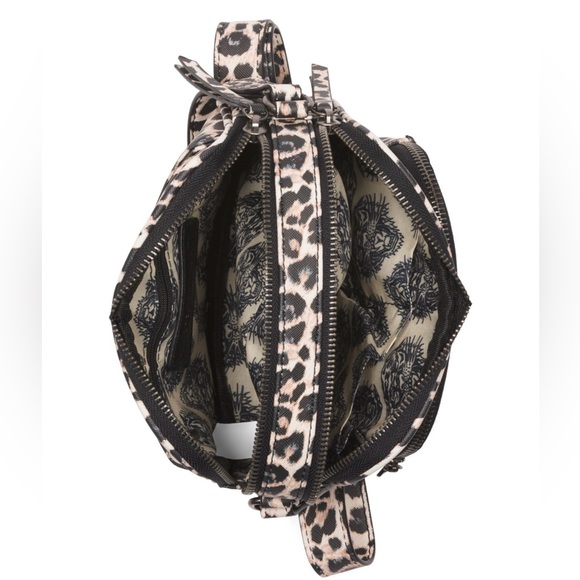 Ed Hardy Leopard Crossbody with Pink Rose & Heart Graphic - Picture 3 of 10